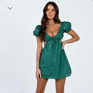 Princess Polly Elizer Mini Dress in Green